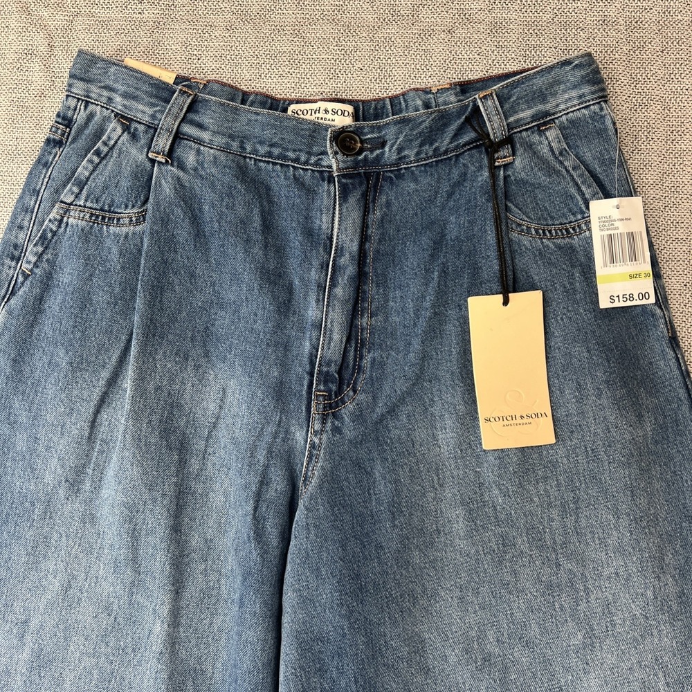 Scotch & Soda Lyocell Cotton Blue Jeans Women Wide Leg High Rise Sz 10 / 30 - Picture 2 of 12